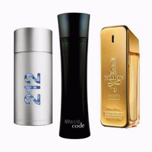 212 Men NYC, Paco Rabanne One Million, Armani Code Homme