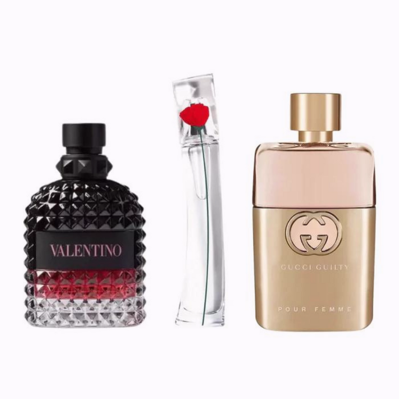 Gucci Guilty, Valentino Intense, Flower By Kenzo