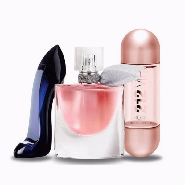 Parfums Carolina Herrera GOOD GIRL, Lancôme LA VIE EST BELLE et Carolina Herrera 212 VIP Rosé